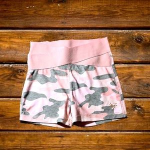 Justice, tight spandex shorts.